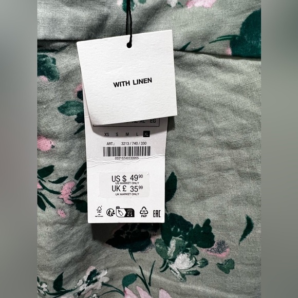 Zara NWT dress, cotton linen blend. Size XL. - Picture 3 of 6